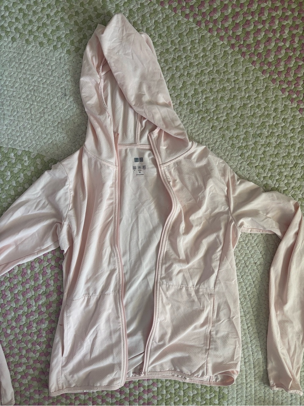 Uniqlo Pale Pink Hooded Utility Jacket